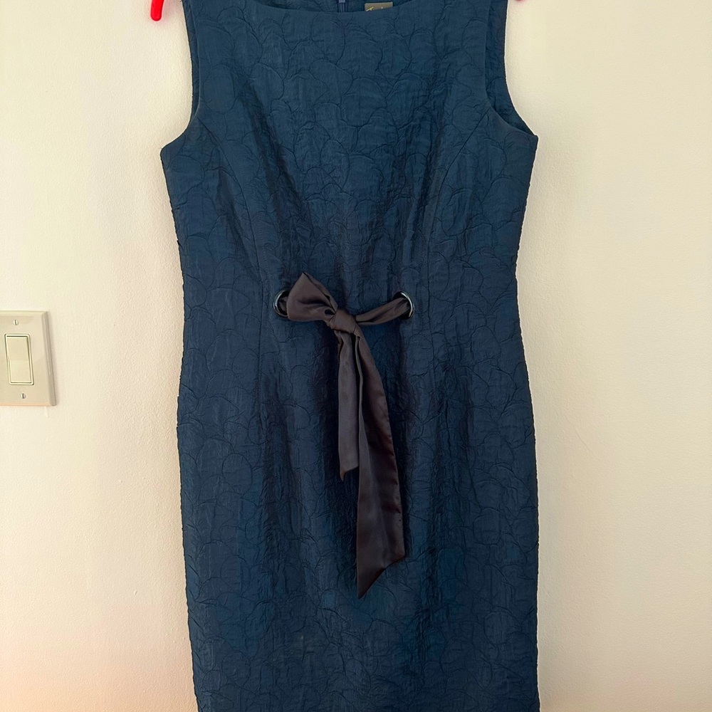 Dress taffeta fabric navy blue